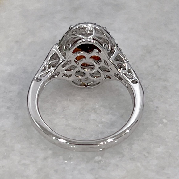 Red Citrine Sterling Silver Ring - Picture 12 of 12
